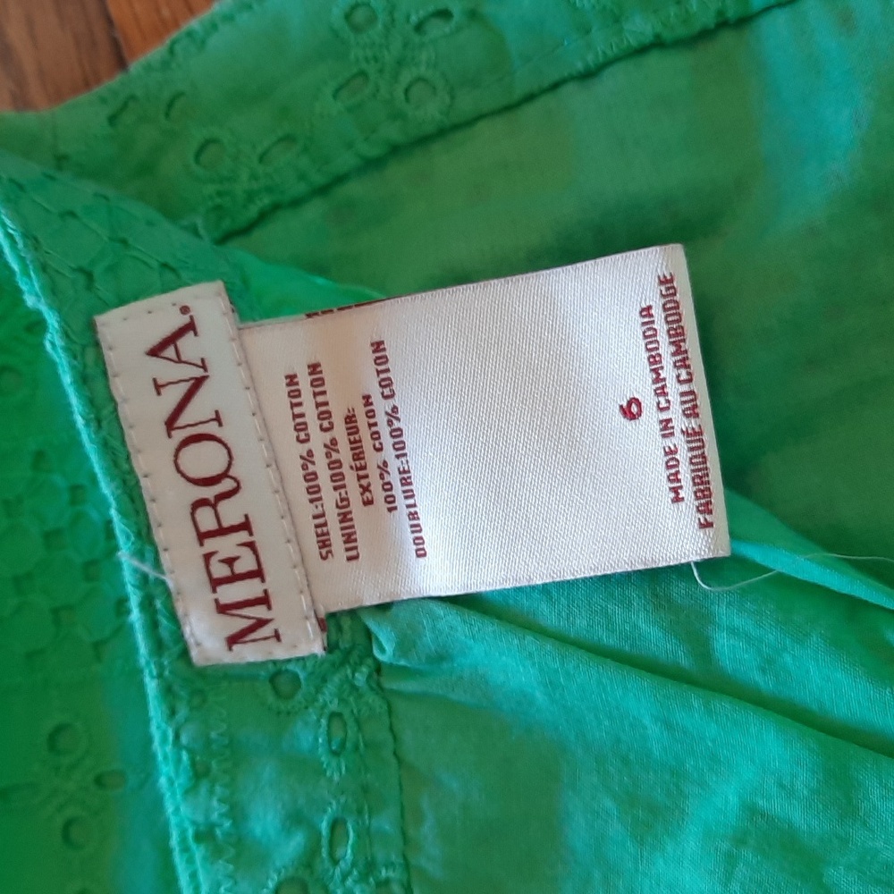 Merona green eyelet pencil skirt size 6 - Picture 5 of 5